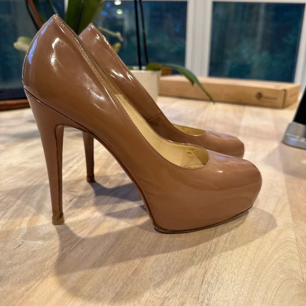Brian Atwood Tan High Heels